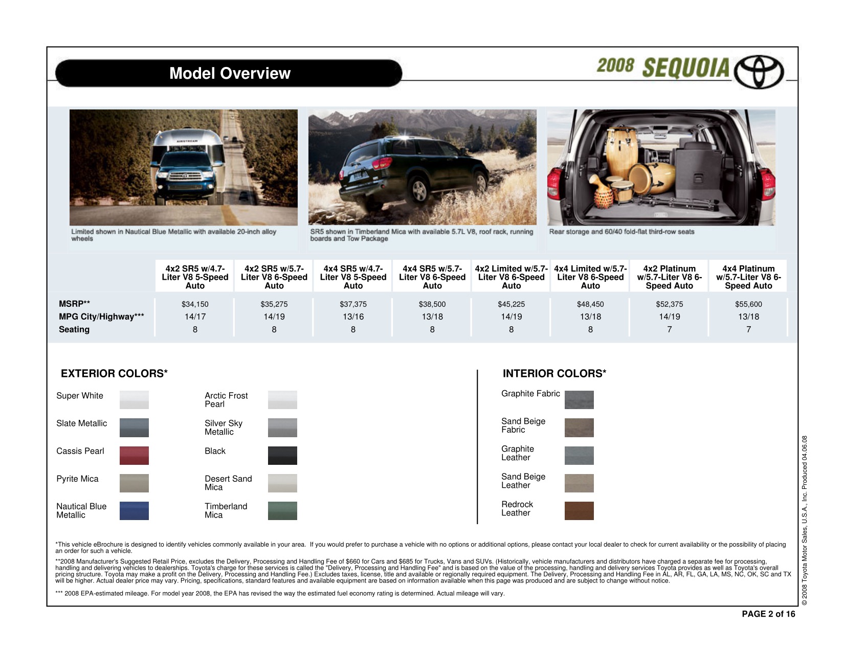 2009 Toyota Sequoia Brochure Page 5